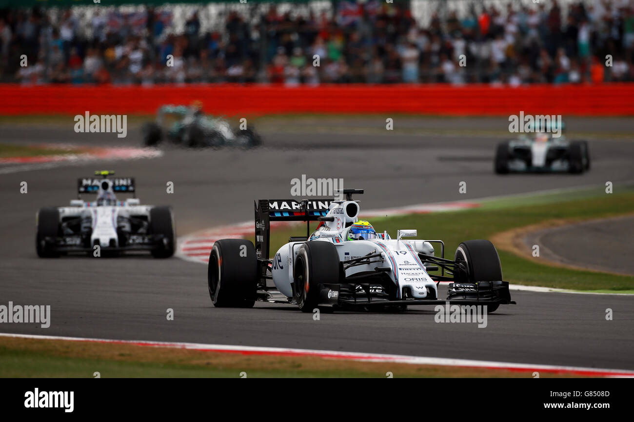 Williams Felipe Massa lors du Grand Prix britannique 2015 au circuit Silverstone, à Towcester. APPUYEZ SUR ASSOCIATION photo. Date de la photo: Dimanche 5 juin 2015. Voir PA Story AUTO British. Le crédit photo devrait se lire comme suit : David Davies/PA Wire. RESTIRCTICTIONS : utilisation soumise à des restrictions. Utilisation éditoriale sur les supports imprimés et Internet uniquement. Pas de mobile ou de TV. Utilisation commerciale avec consentement préalable. Pour plus d'informations, appelez le +44 (0)1158 447447. Utilisation soumise à des restrictions. Utilisation éditoriale sur les supports imprimés et Internet uniquement. Banque D'Images