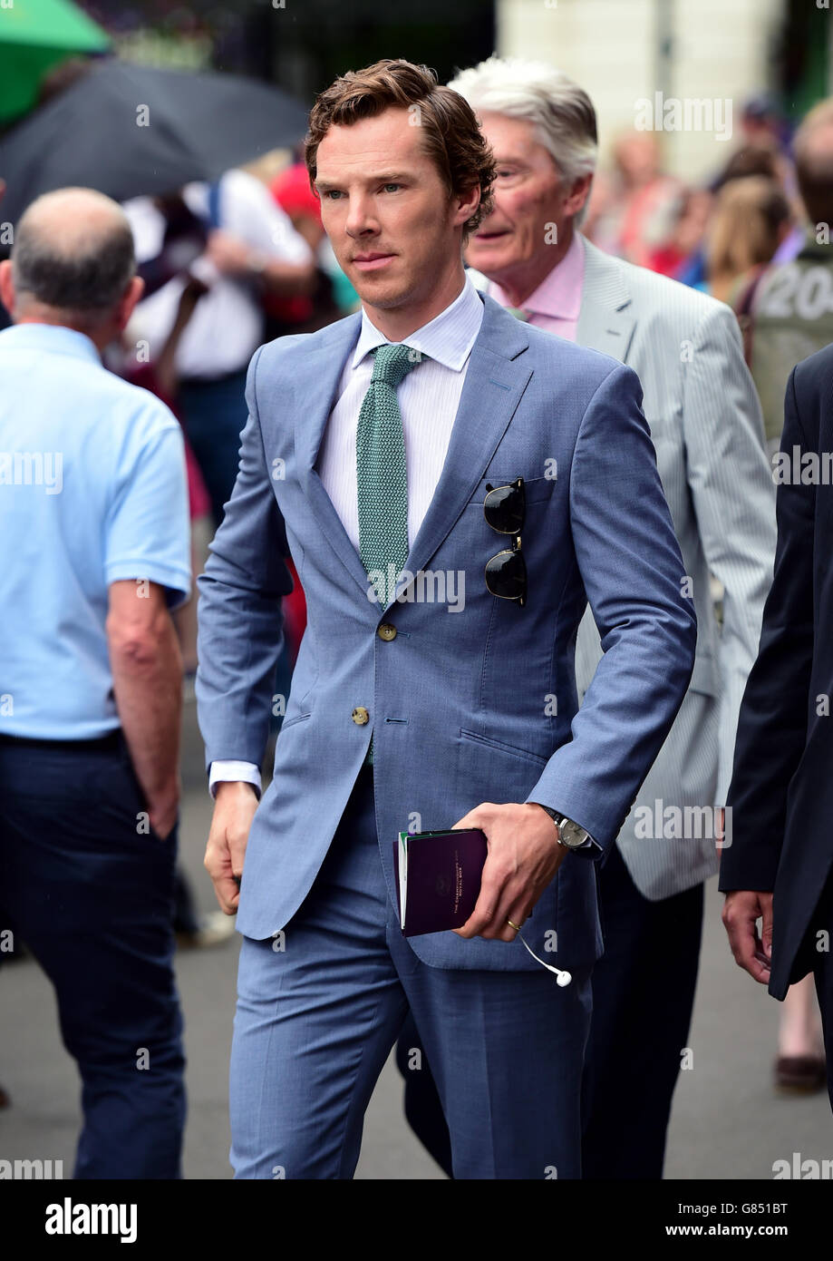 Tennis - Championnats de Wimbledon 2015 - jour treize - le club de tennis et de croquet de pelouse de toute l'Angleterre.Benedict Cumberbatch pendant le treize jour des championnats de Wimbledon au All England Lawn tennis and Croquet Club, Wimbledon. Banque D'Images