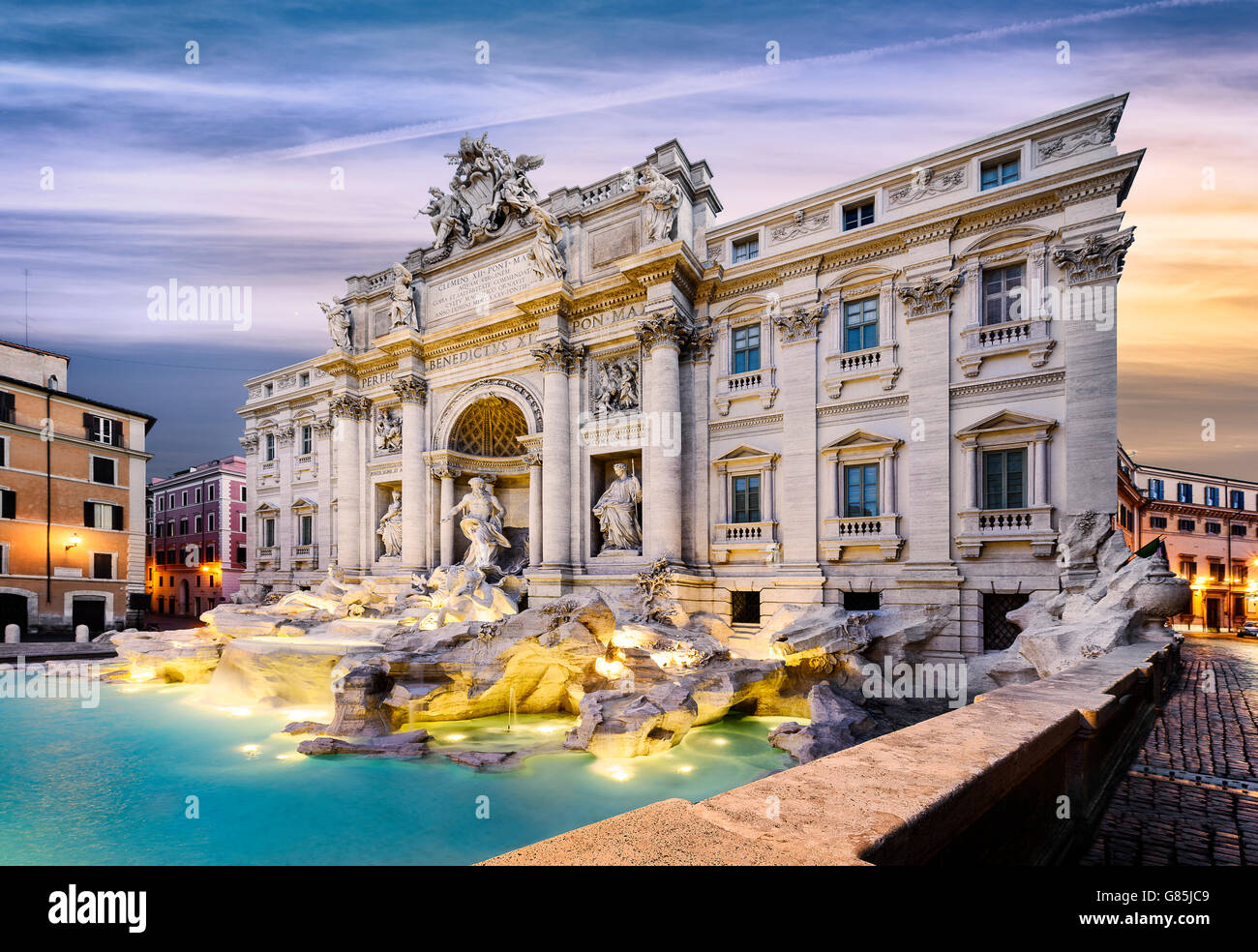 Fontaine de Trevi à Rome, Italie Banque D'Images