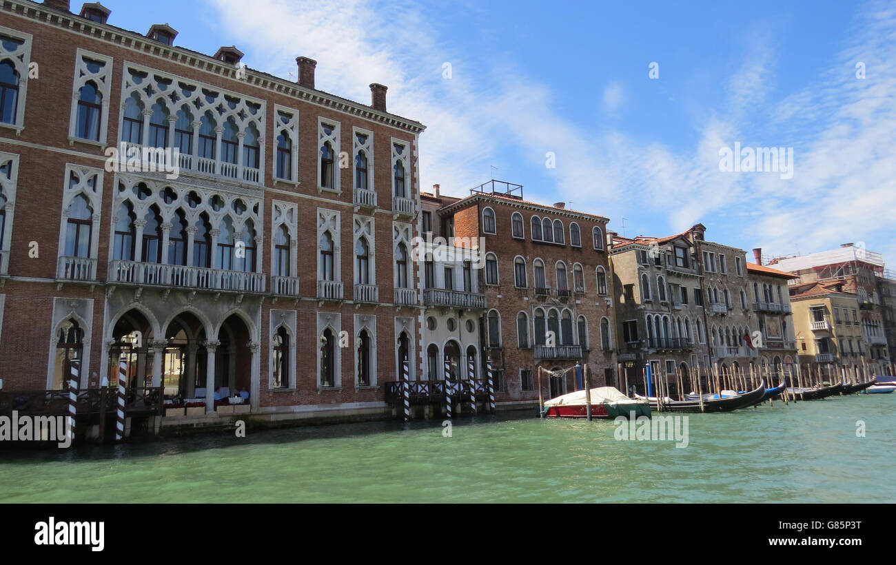 Venise, Italie, le Palazzo Bernardo un San Polo sur le Grand Canal. Photo Tony Gale Banque D'Images