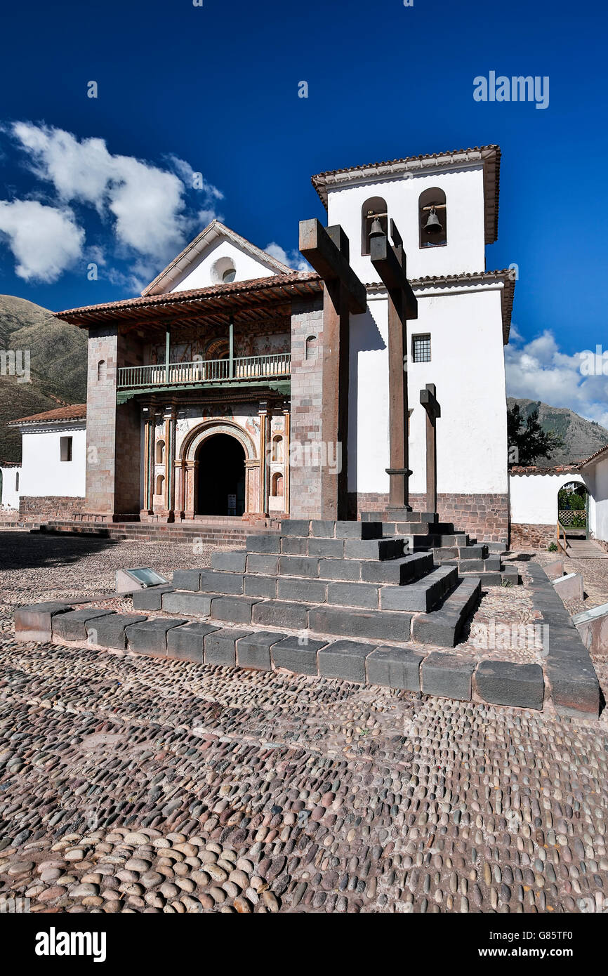 San Pedro Apostol de Andahuaylillas (Église St. Pierre Apôtre d'Andahuaylillas), Andahuayilillas, Cusco, Pérou Banque D'Images