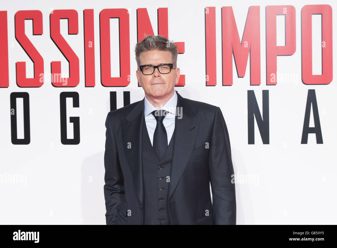 Le directeur Christopher McQuarrie assiste à la Mission : création de la nation des indésirables impossible à l'Imax BFI, Waterloo, Londres. Banque D'Images