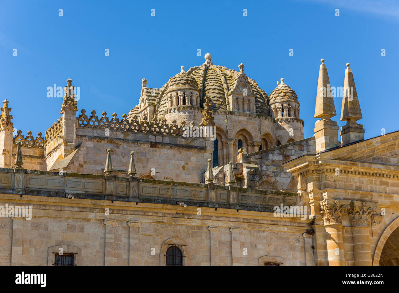 Deatail Dome de la cathédrale de San Salvador à Zamora, Castille et Leon. L'Espagne. Banque D'Images