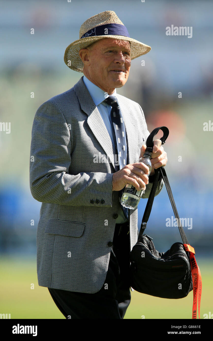 Cricket - troisième test Investec Ashes - Angleterre v Australie - troisième jour - Edgbaston. Geoffrey boycott avant le début des jours de jeu Banque D'Images