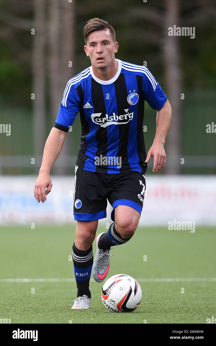 Football - UEFA Europa League - qualification - deuxième tour - deuxième étape - Newtown AFC / FC Copenhagen - Latham Park. Benjamin Verbic, FC Copenhague Banque D'Images