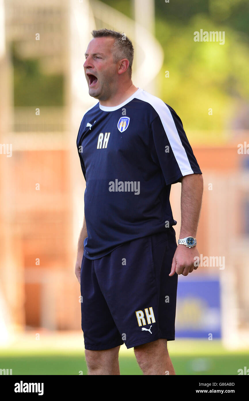 Soccer - Sky Bet League One - Colchester United v Blackpool FC - Weston Homes Community Stadium.Richard Hall, directeur adjoint de Colchester United Banque D'Images