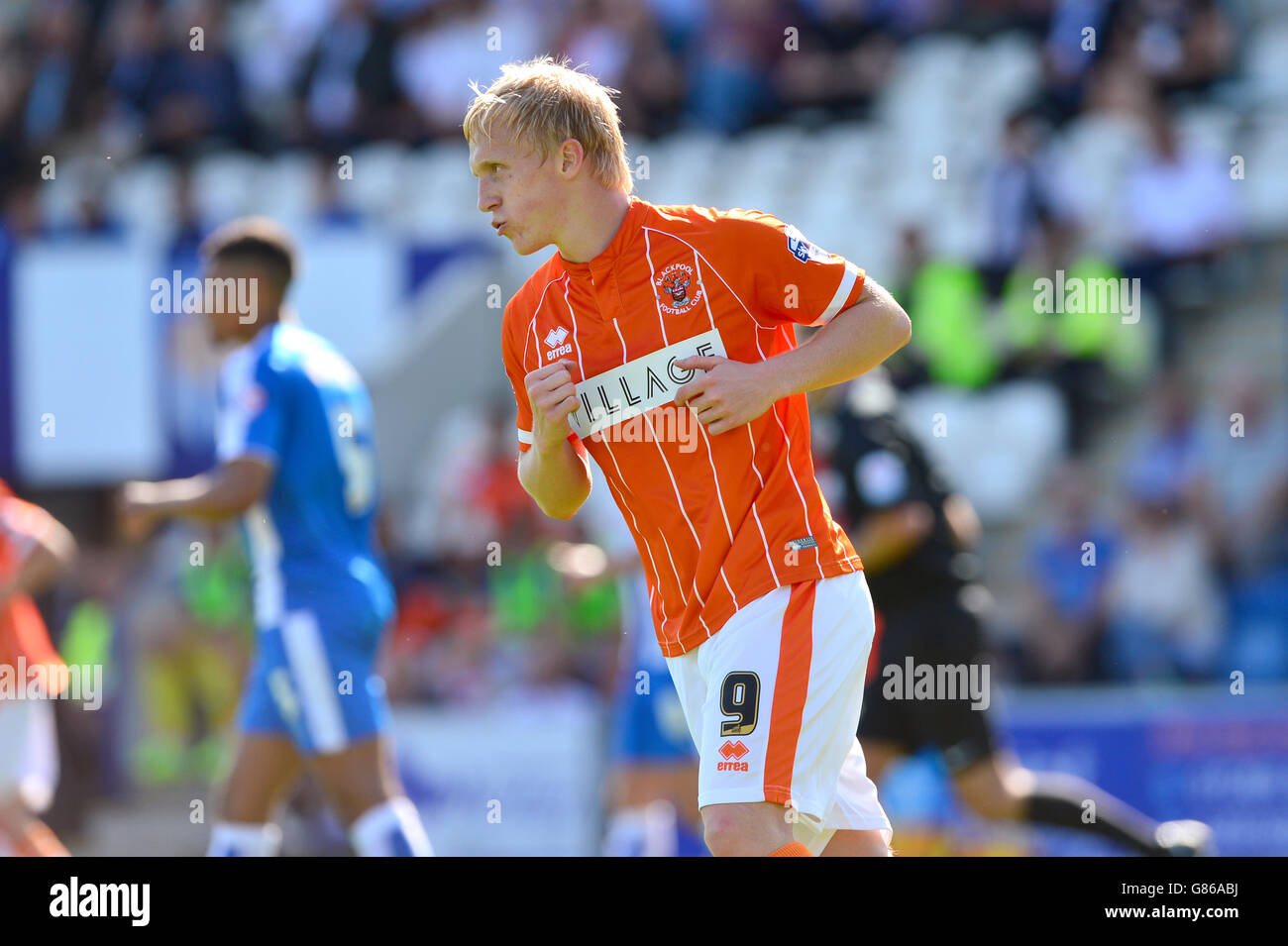 Soccer - Sky Bet League One - Colchester United v Blackpool FC - Weston Homes Community Stadium. Mark Cullen de Blackpool Banque D'Images