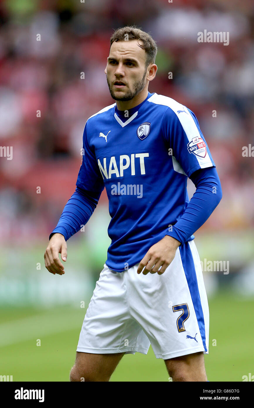 Football - Sky Bet League One - Sheffield United / Chesterfield - Bramall Lane.DaN Gardner de Chesterfield Banque D'Images