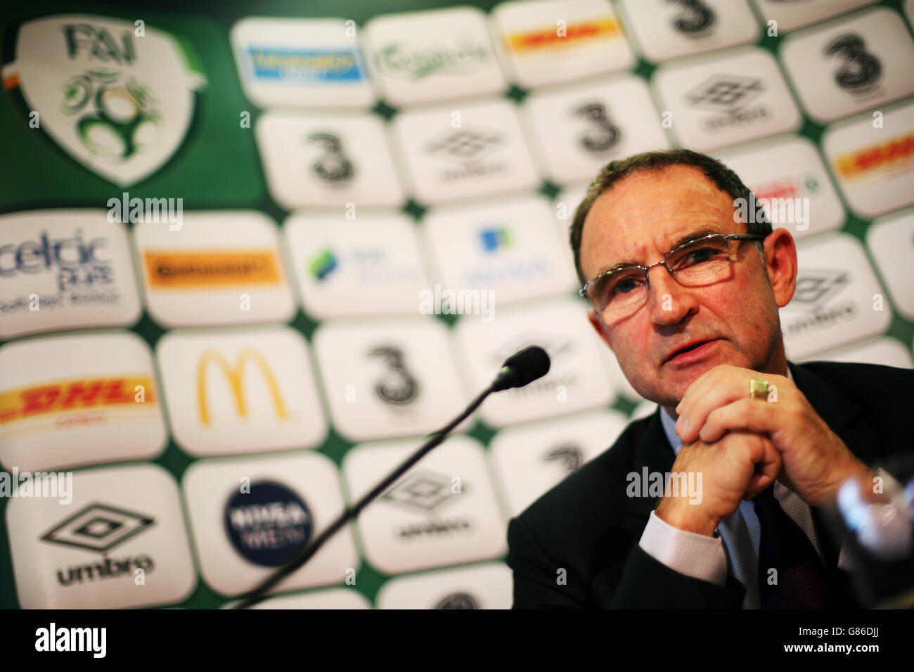 Soccer - Championnat d'Europe de l'UEFA - tour de qualification - Gibraltar v République d'Irlande - Squad Annonce nationale - Spor... Banque D'Images