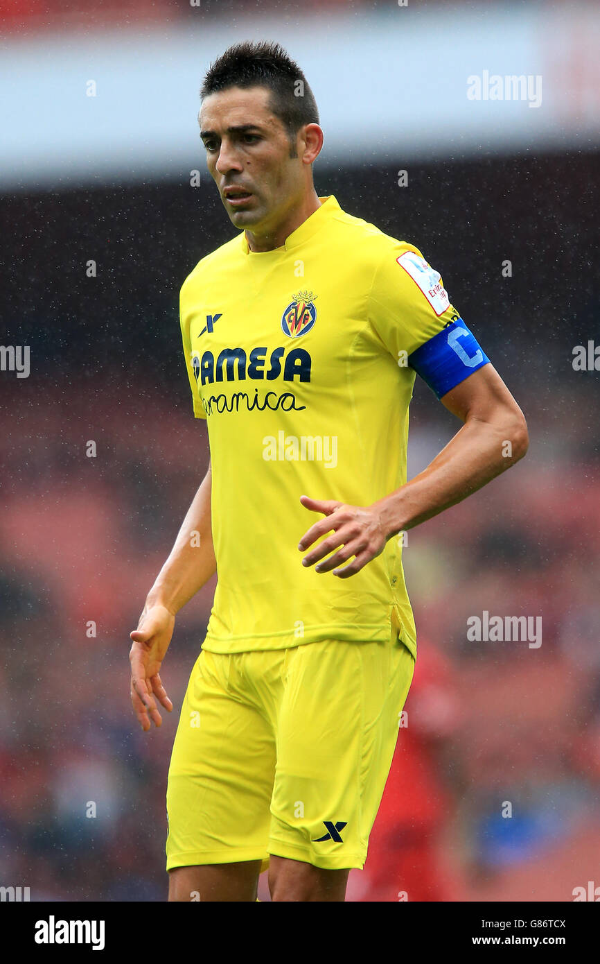 Football - 2015 Emirates Cup - Olympique Lyonnais / Villarreal - Emirates Stadium. Bruno Soriano de Villarreal Banque D'Images