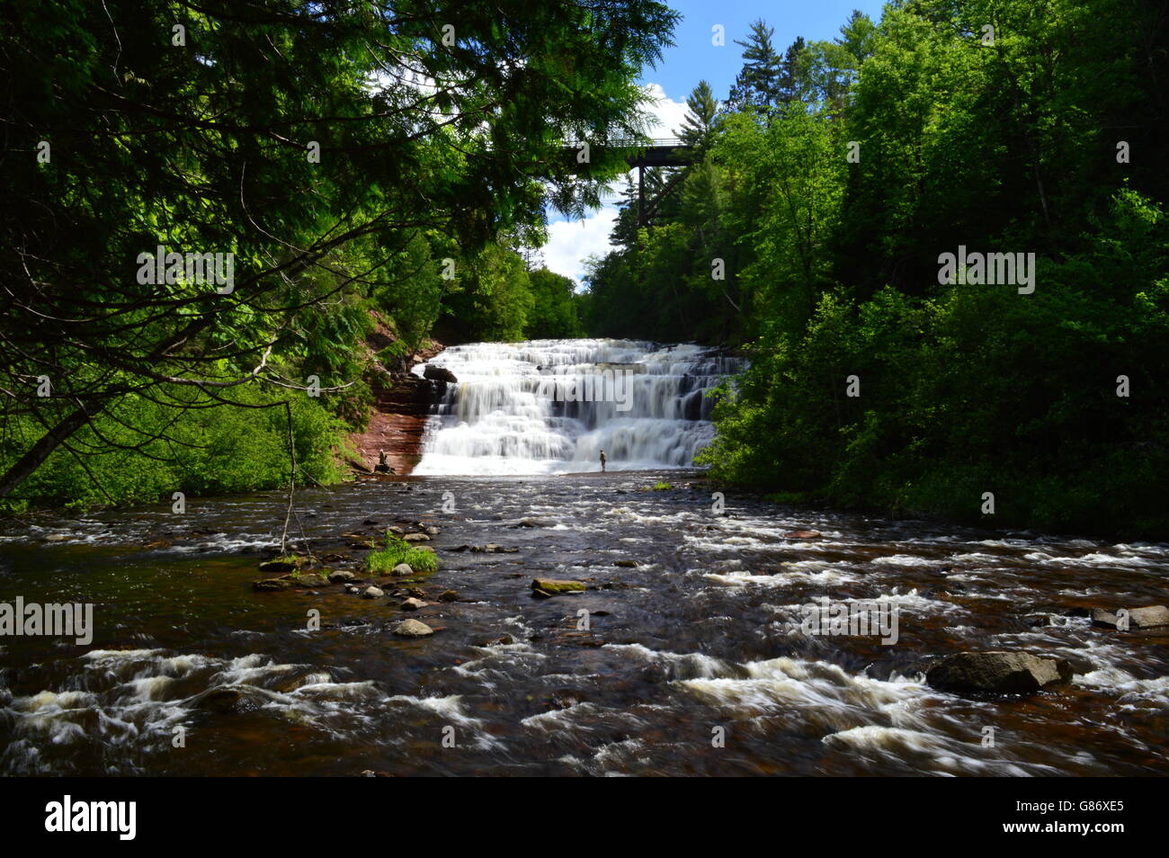 L'agate Falls Haut Michigan Banque D'Images