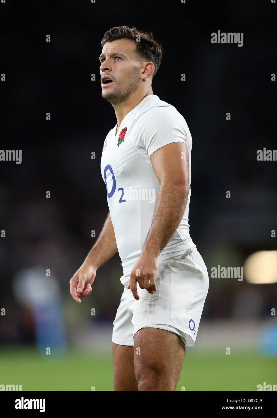 Danny Care en Angleterre pendant le match d'échauffement de la coupe du monde au stade de Twickenham, Londres. Banque D'Images
