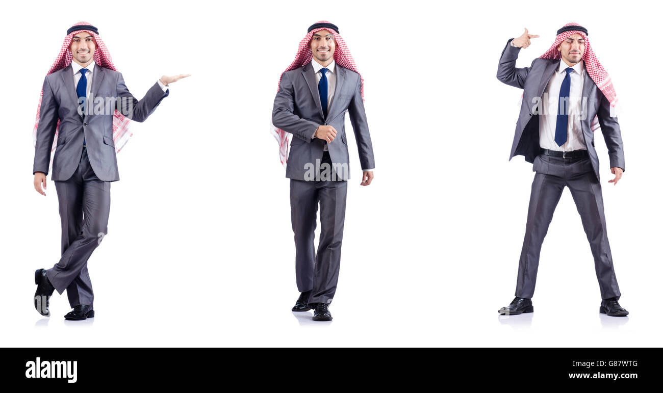 Ensemble de photos avec d'affaires arabes Banque D'Images