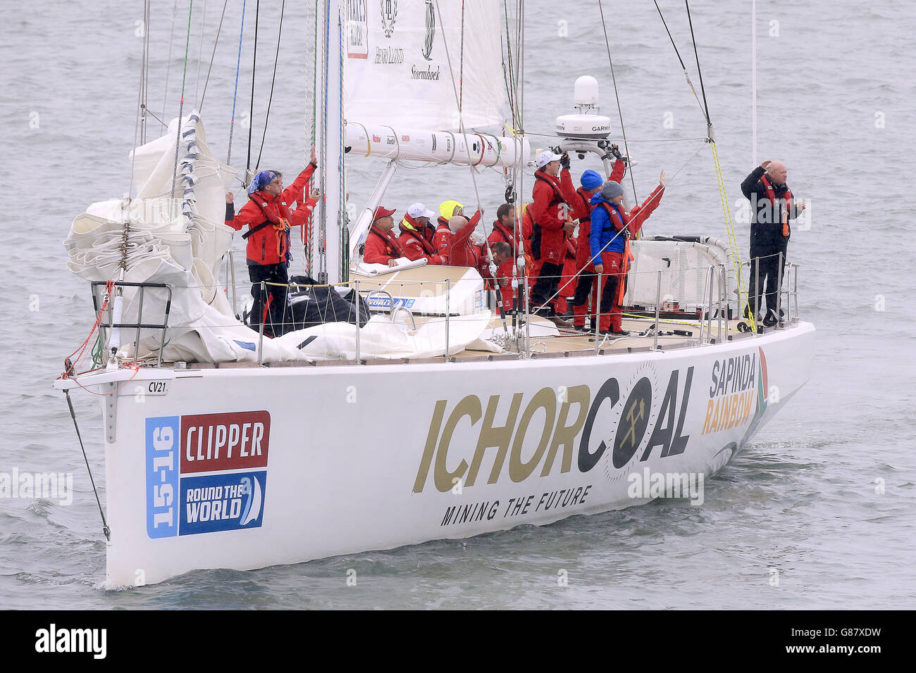La voile, Clipper Round the World Yacht Race Start - Southend Pier Banque D'Images