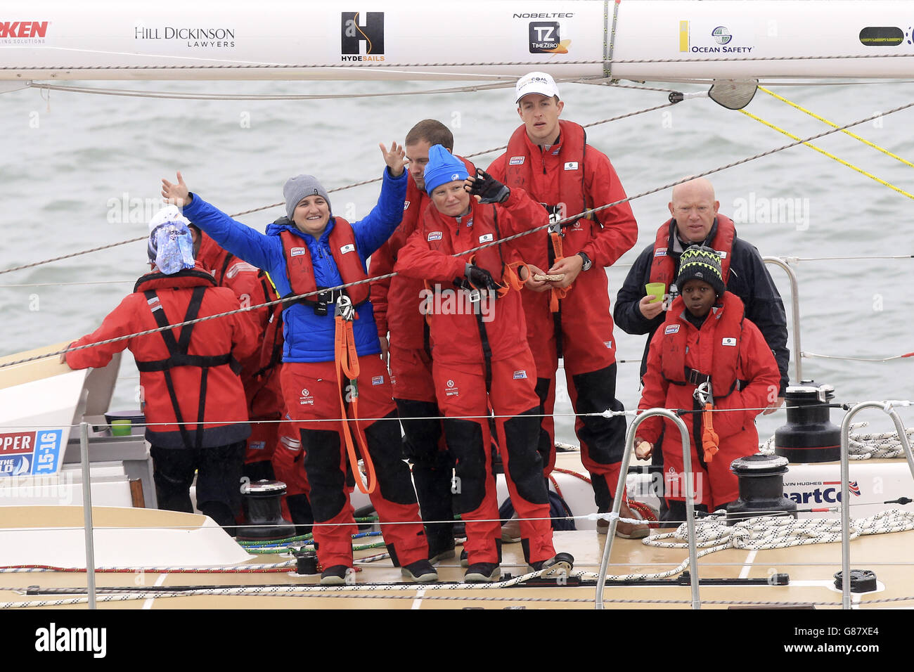 La voile, Clipper Round the World Yacht Race Start - Southend Pier Banque D'Images
