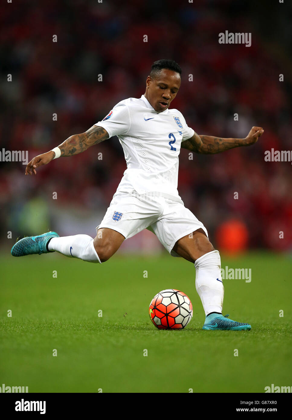 Football - UEFA Euro 2016 - qualification - Groupe E - Angleterre / Suisse - Stade Wembley.Nathaniel Clyne, Angleterre Banque D'Images