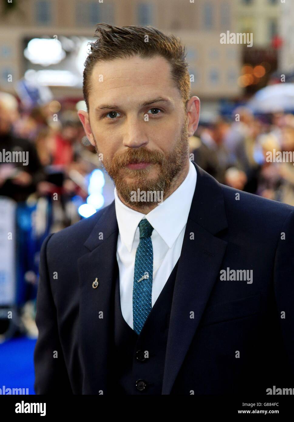 Tom Hardy participe à la première mondiale Legend à Odeon Leicester Square, Londres. Banque D'Images