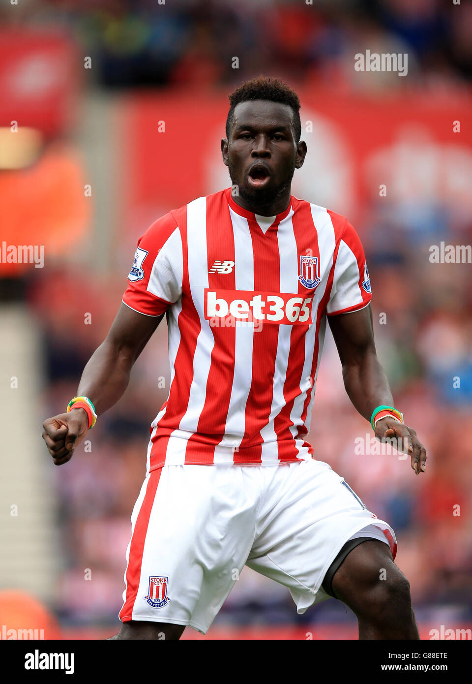 Football - Barclays Premier League - Stoke City / West Bromwich Albion - The Britannia Stadium. Mame Biram Diouf de la ville de Stoke Banque D'Images