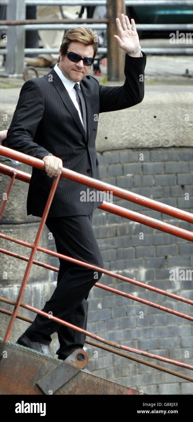 Le chanteur de pop Simon le bon, 46 ans, revient à bord du yacht « Arnold Clark Drum » de Glasgow.Le chanteur Duran Duran va faire la course du bateau dans le célèbre Rolex Fastnet Yacht Race de 608 miles le 7 août. Banque D'Images