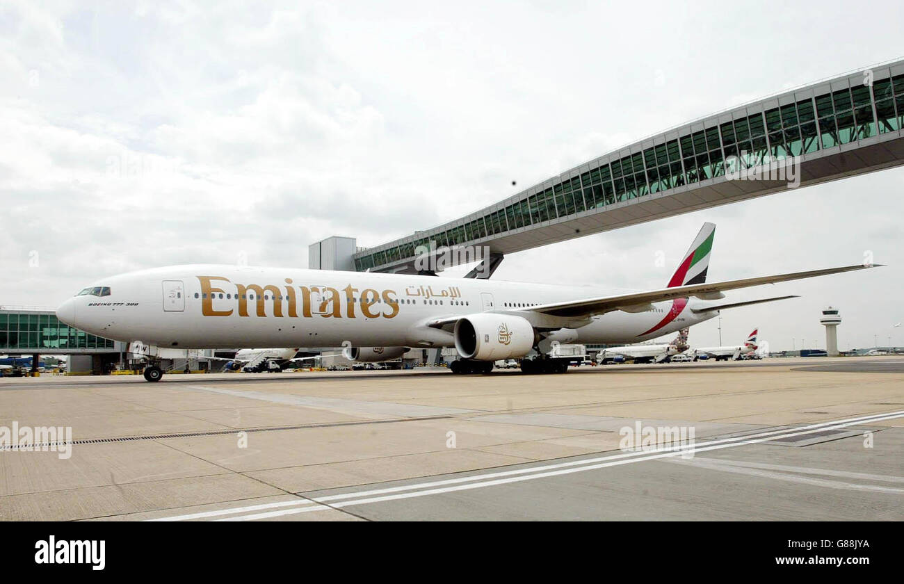 Plus grand pont aérien de passagers dans le monde - l'aéroport de Gatwick Banque D'Images