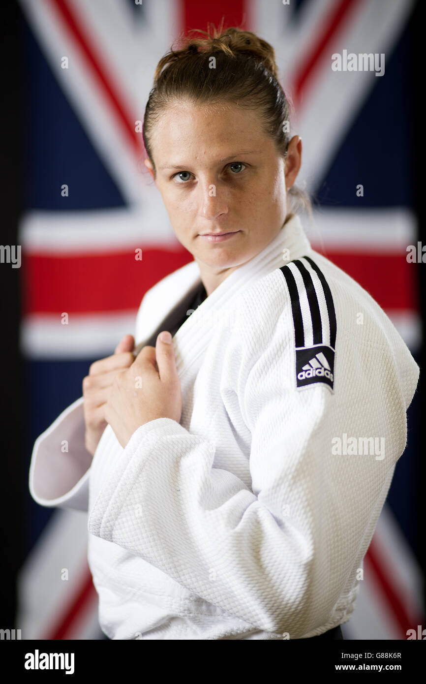 Judo - annonce de l'équipe britannique de Judo - Centre d'excellence - Université de Wolverhampton.Grande-Bretagne judo athlète Alice Schlesinger pendant le photocall au Centre d'excellence de l'Université de Wolverhampton. Banque D'Images