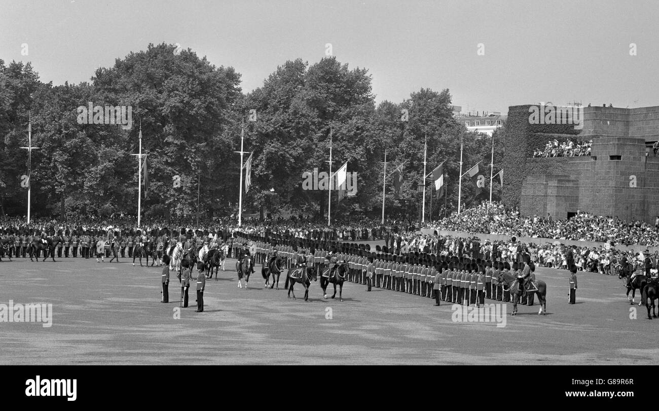 Horse Guards Parade militaire - répétitions - Londres Banque D'Images