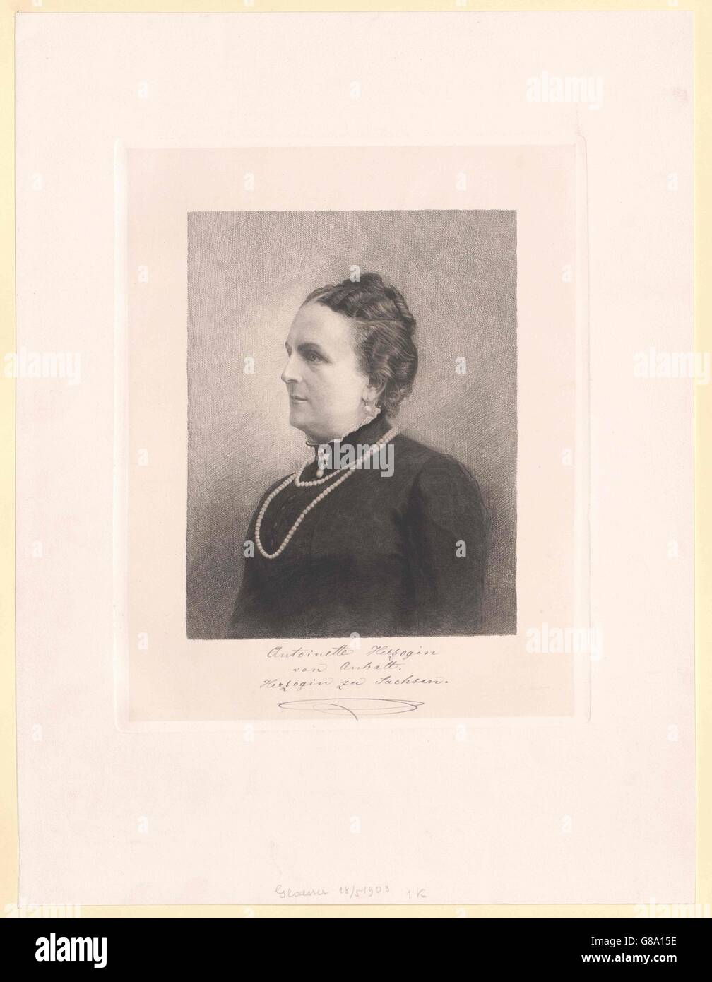 Antoinette, Prinzessin von Sachsen-Altenburg Banque D'Images