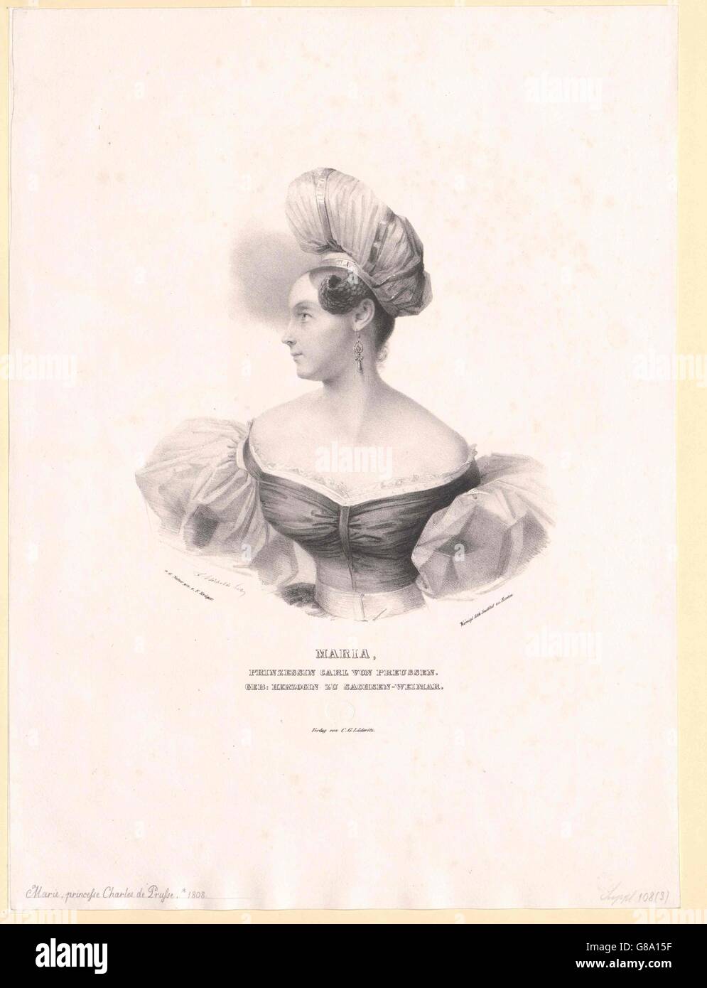 Maria, Prinzessin von Sachsen-Weimar-Eisenach Banque D'Images