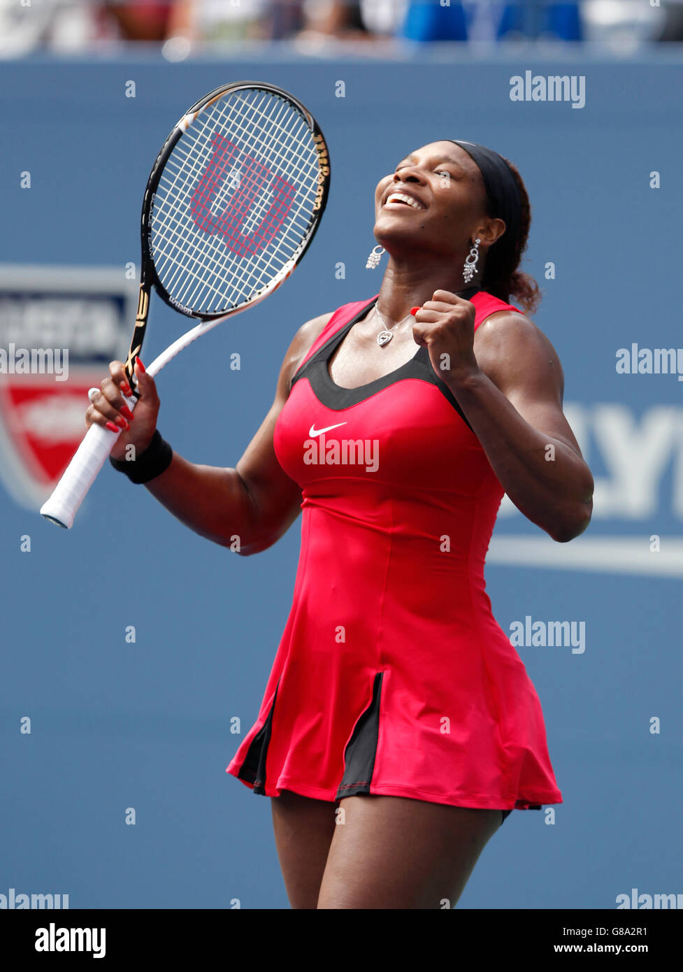 Serena Williams, USA, réjouissance, tournoi du Grand Chelem de tennis de l'ITF, U.S. Open 2011, l'USTA Billie Jean King National Tennis Center Banque D'Images
