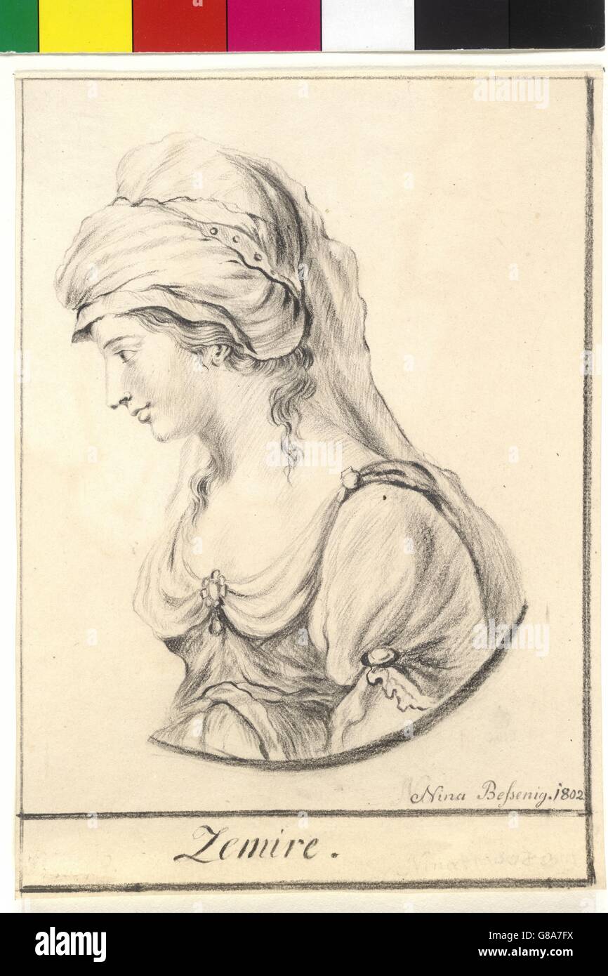 Brustbild eines jungen Frau - Zemire Banque D'Images