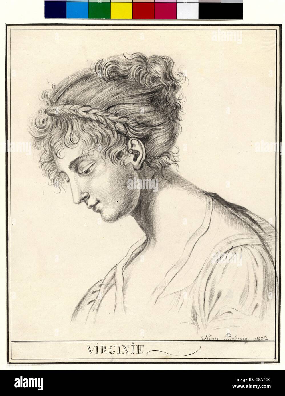 Brustbild eines jungen Frau - Virginie Banque D'Images