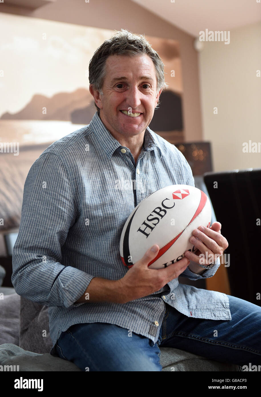 Rugby Union - Jonathan Davies et George Gregan Interview Banque D'Images