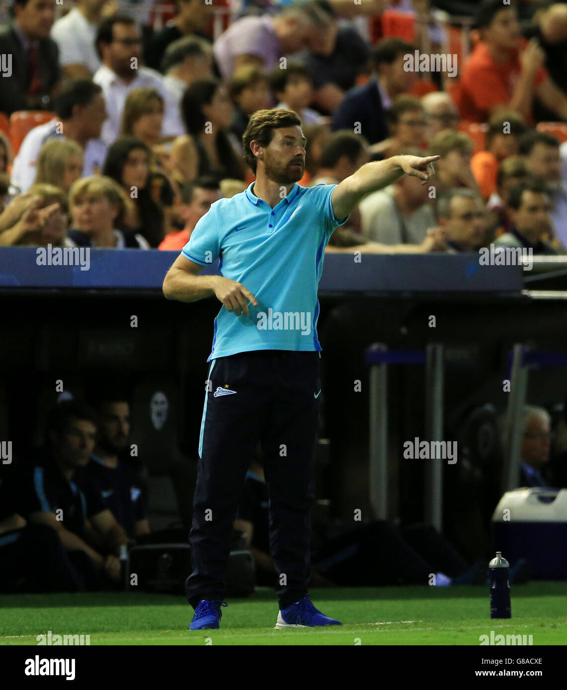 Football - Ligue des champions de l'UEFA - Groupe H - Valence / Zenit Saint-Pétersbourg - Estadi de Mestalla. Zenit Saint Petersburg entraîneur-chef Andre Villas-Boas Banque D'Images