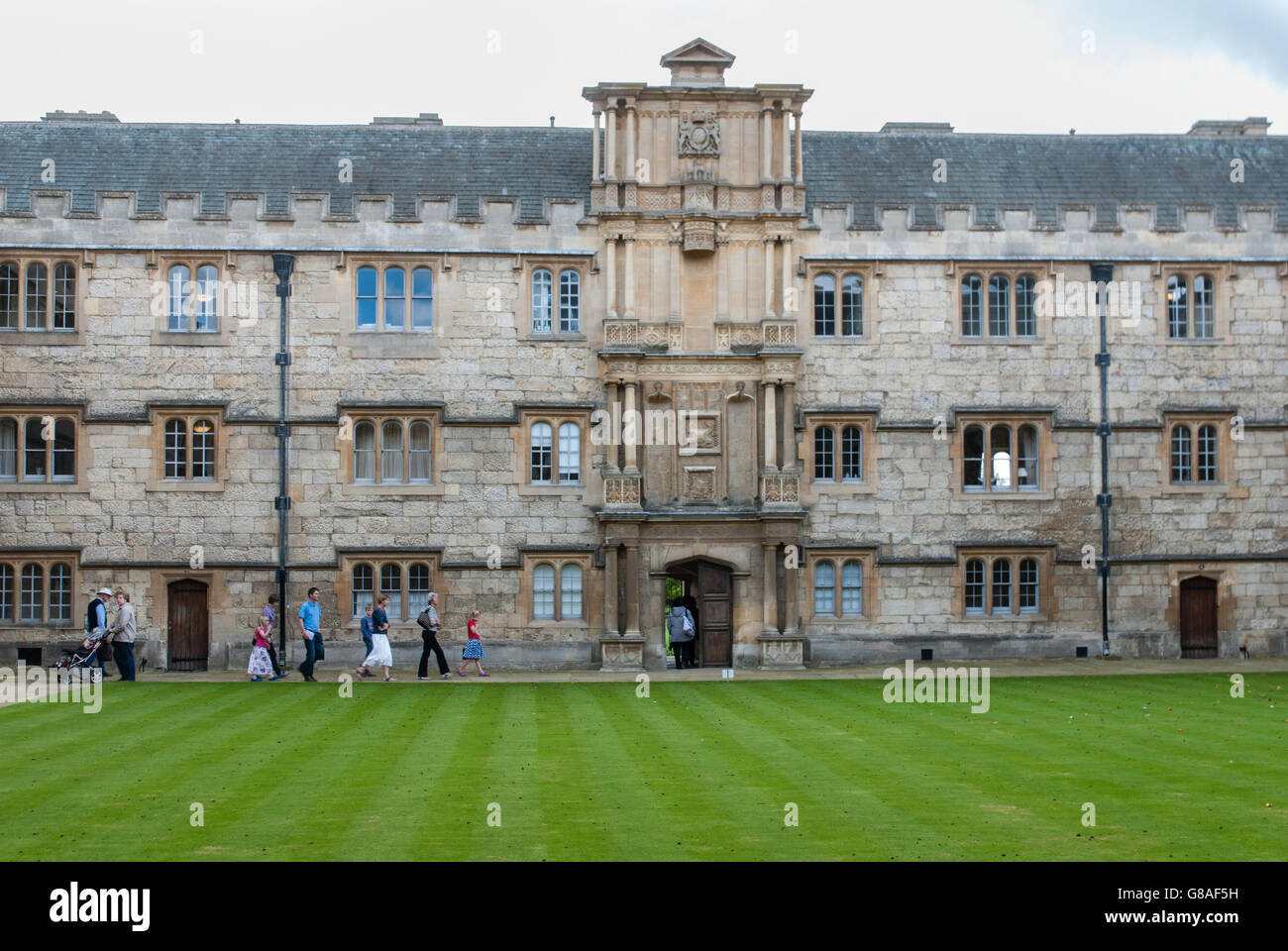 Courtfard dans l'un des collèges d'Oxford Banque D'Images