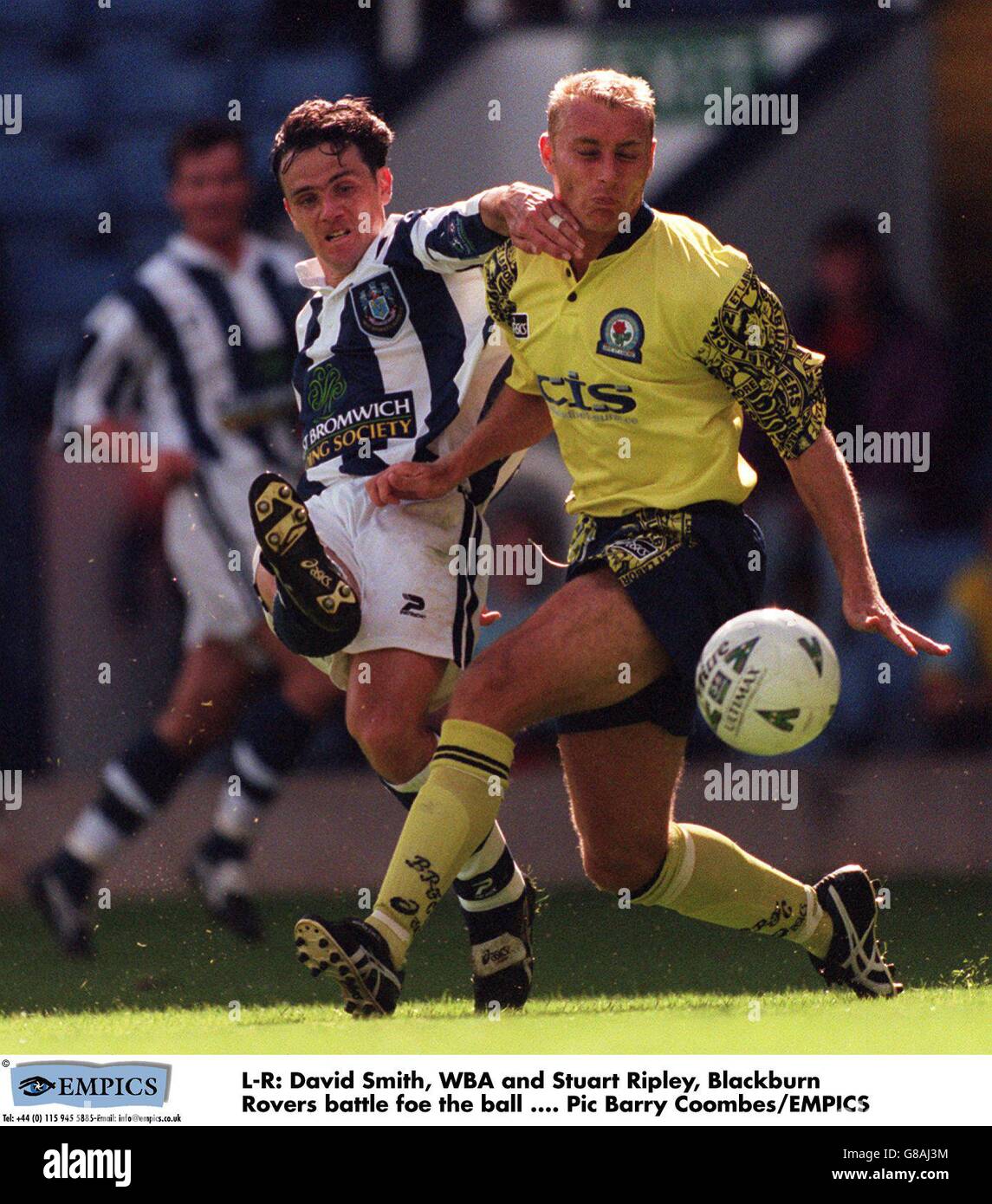 Football - West Bromwhich Albion / Blackburn Rovers.De gauche à droite ...