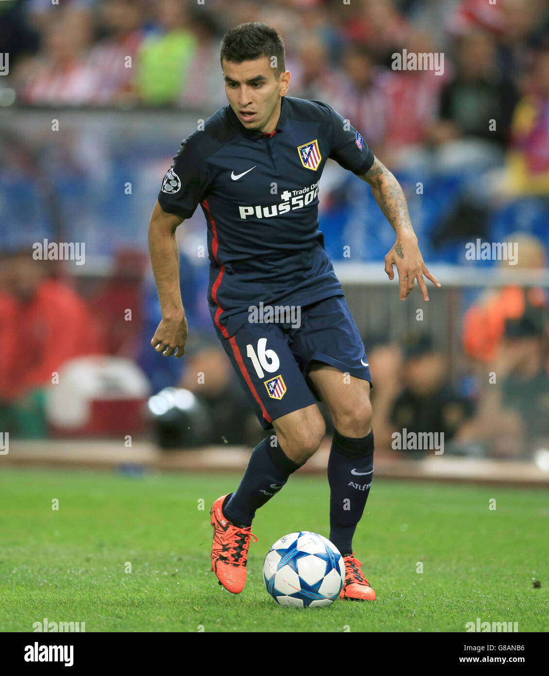 Football - Ligue des champions de l'UEFA - Groupe C - Atletico Madrid / SL Benfica's - Vicente Calderon. Angel Correa de l'Atletico Madrid Banque D'Images