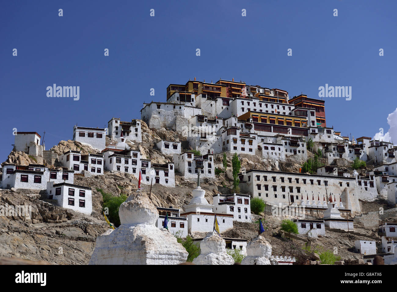 Thiksey Monastery, Ladakh, Inde, le Jammu-et-Kaschmir Banque D'Images