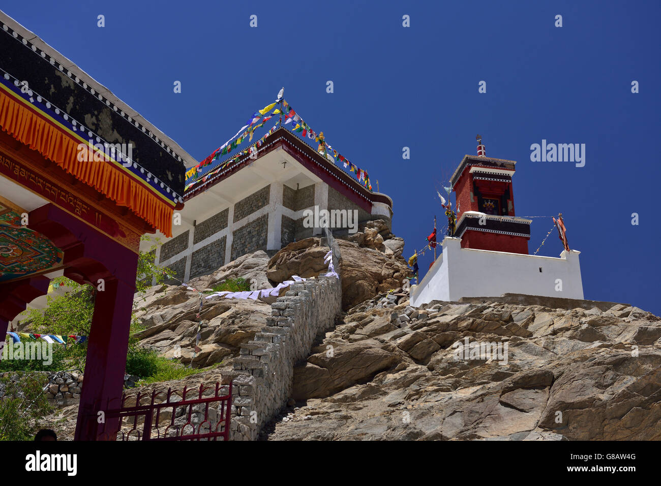 Thiksey Monastery, Ladakh, Inde, le Jammu-et-Kaschmir Banque D'Images
