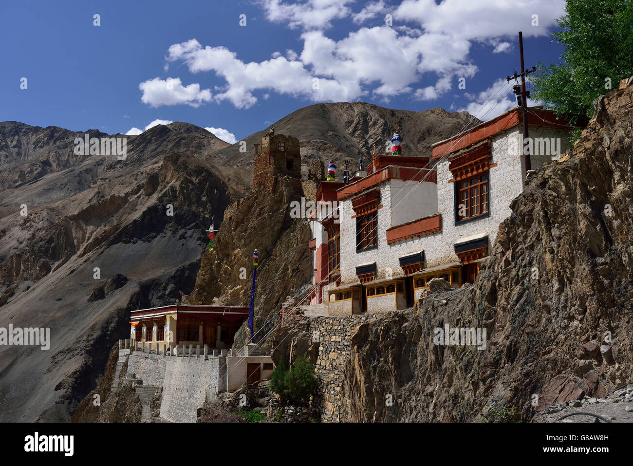 Monastère de Wanla, Ladakh, Inde, le Jammu-et-Kaschmir Banque D'Images