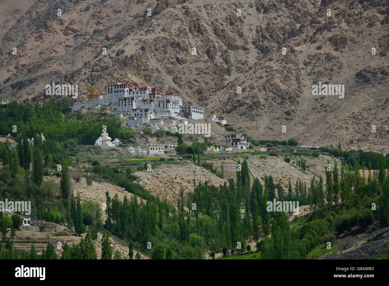 Le monastère de Likir, Ladakh, Inde, le Jammu-et-Kaschmir Banque D'Images