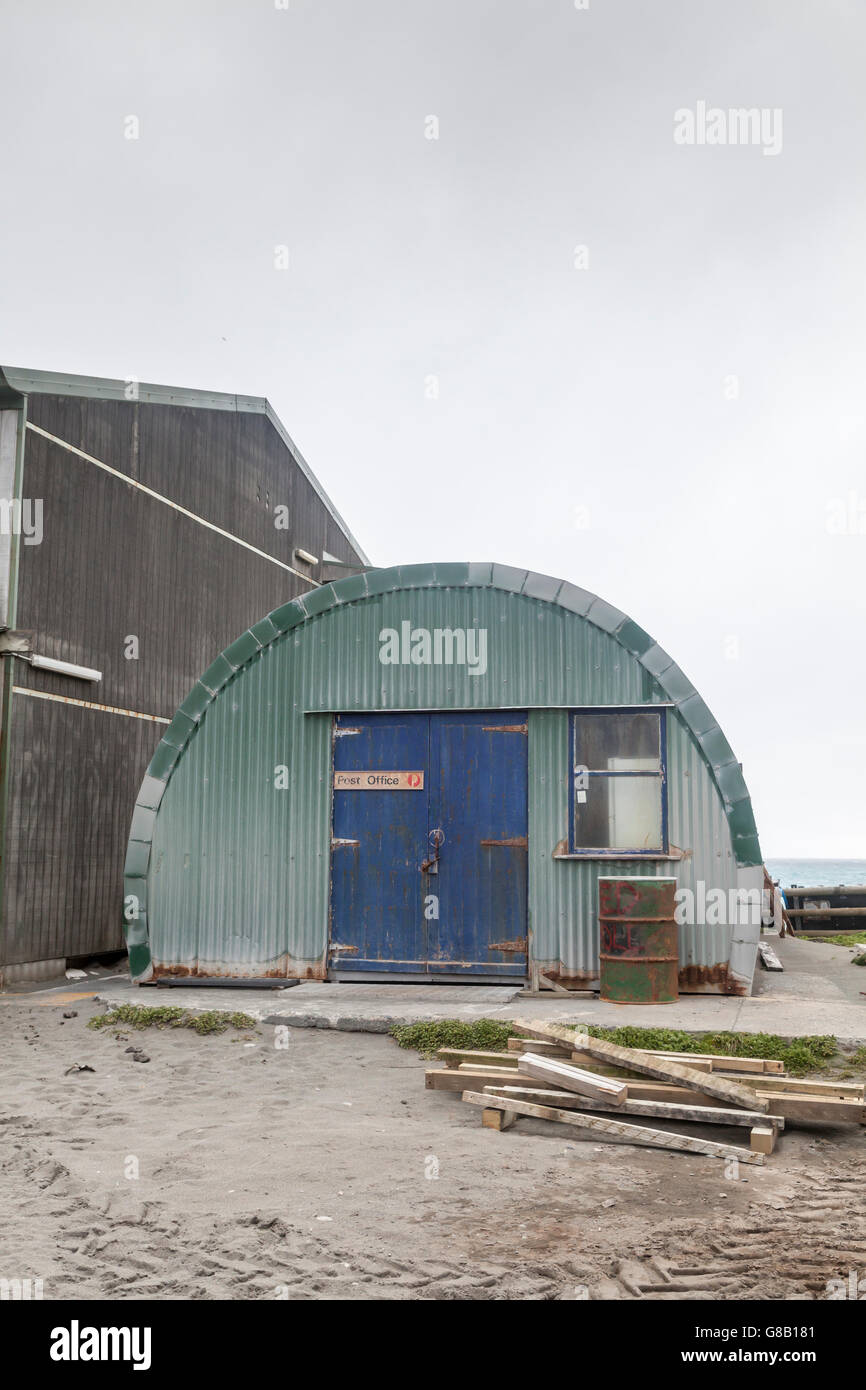 Le bureau de poste à l'île Macquarie, sub-antarctiques Australiennes Banque D'Images