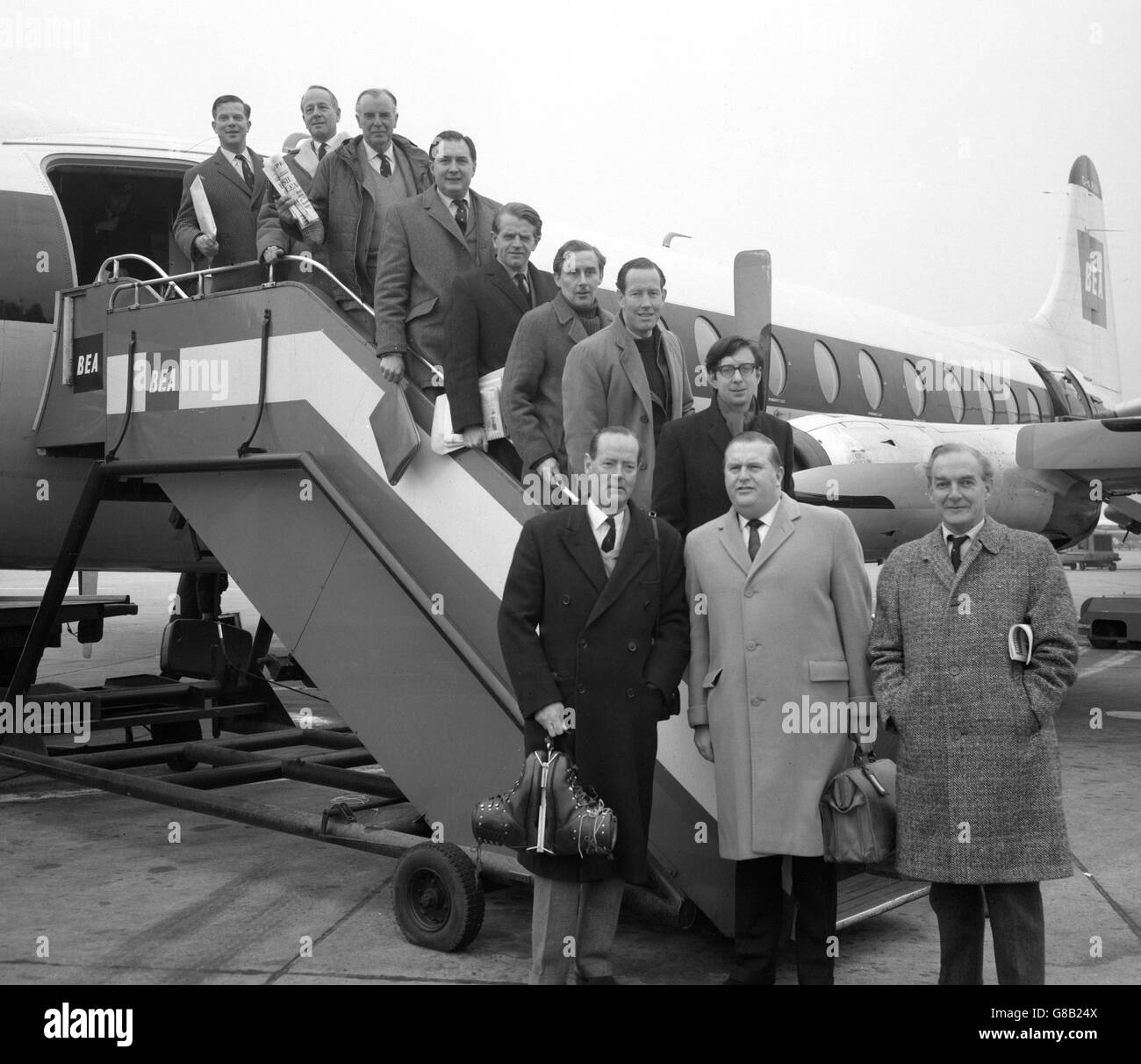 Politique - l'équipe de ski parlementaire britannique - l'aéroport de Londres Banque D'Images