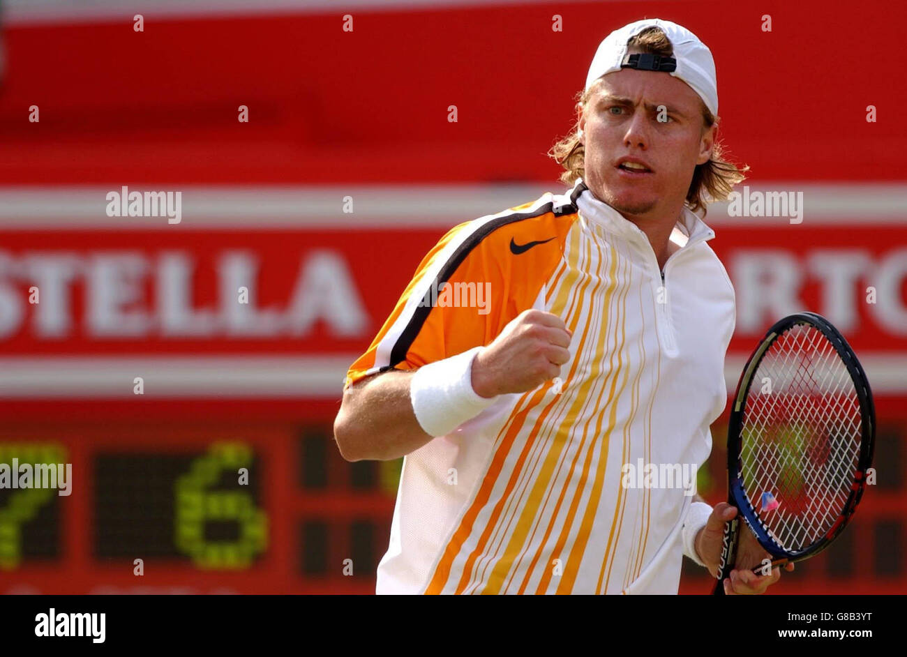 Tennis - Stella Artois Championship 2005 - Lleyton Hewitt v Xavier Malisse - Queens Club Banque D'Images