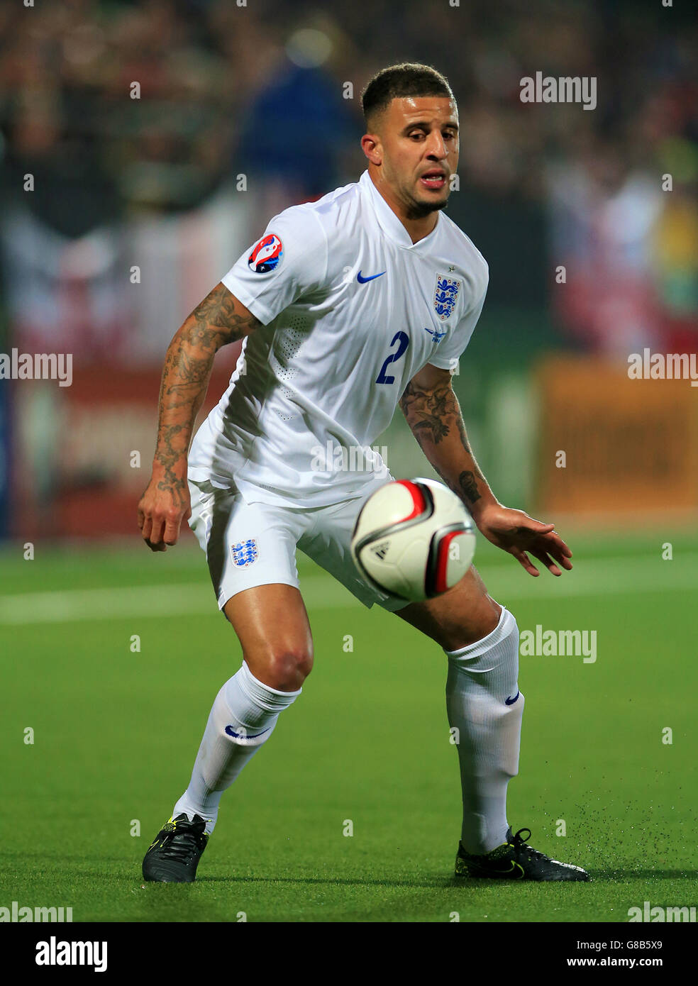 Football - Championnat d'Europe de l'UEFA qualification - Groupe E - Lituanie / Angleterre - Stade LFF. Kyle Walker en Angleterre Banque D'Images