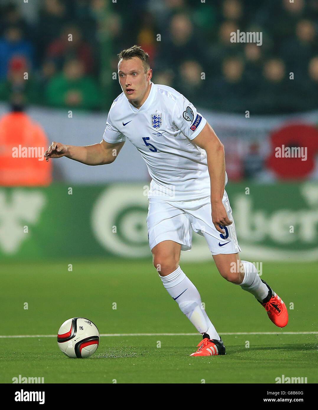 Football - Championnat d'Europe de l'UEFA qualification - Groupe E - Lituanie / Angleterre - Stade LFF. Phil Jones d'Angleterre Banque D'Images