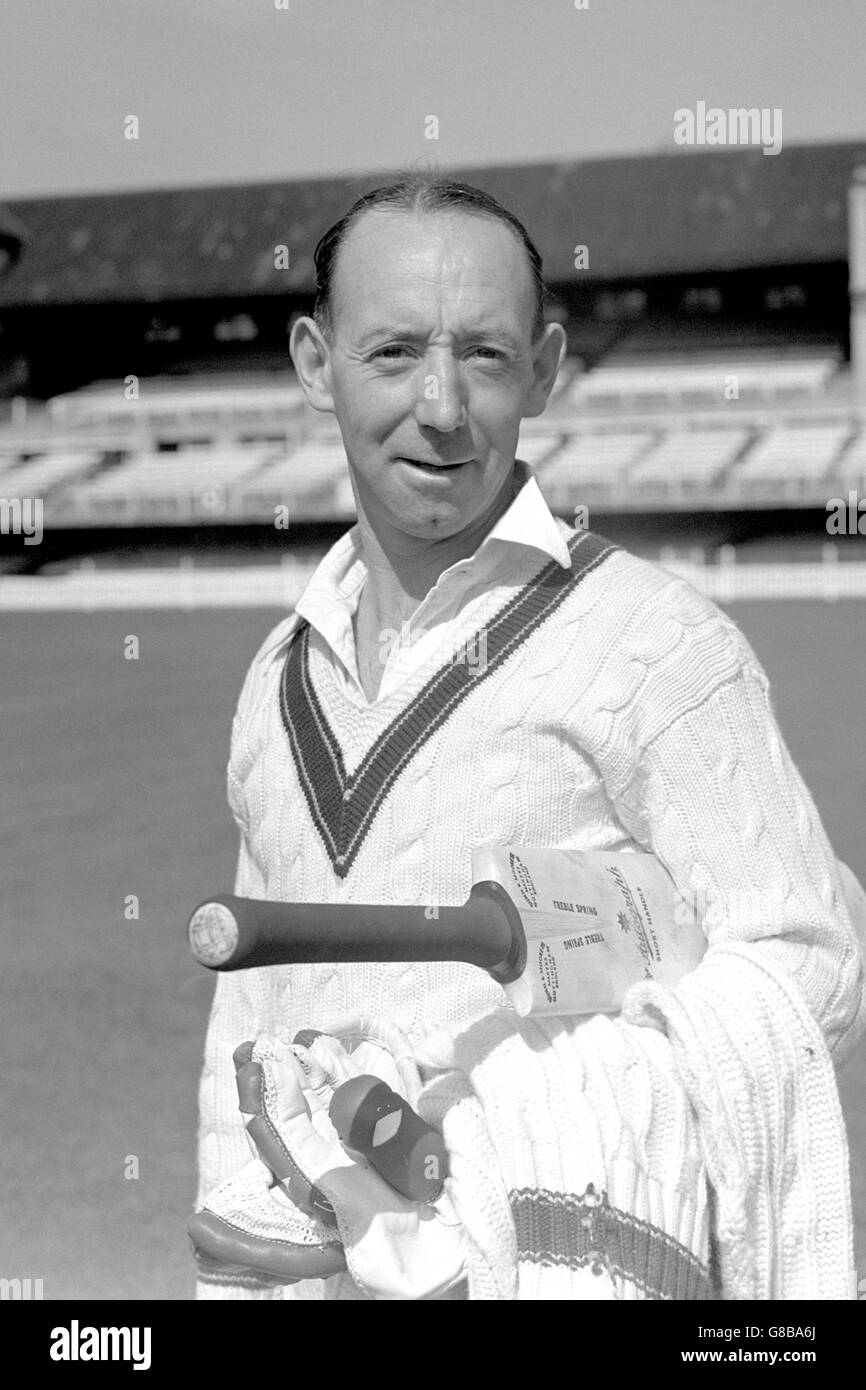 Cricket - les cendres - filets d'Australie - Lord's.Lindsay Hassett, capitaine de l'Australie Banque D'Images