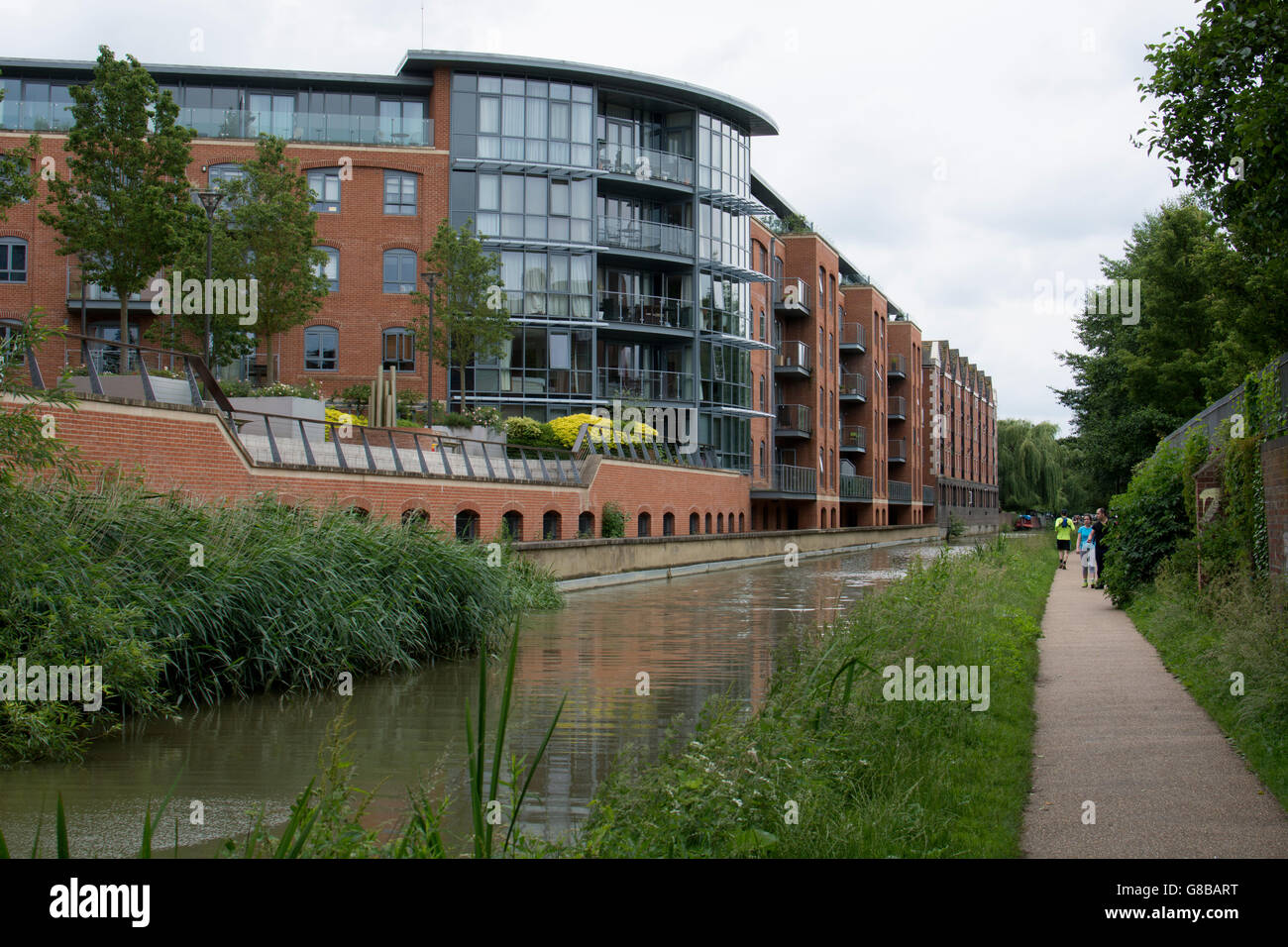 Appartements par le canal d'Oxford, Jéricho, Oxford, UK Banque D'Images