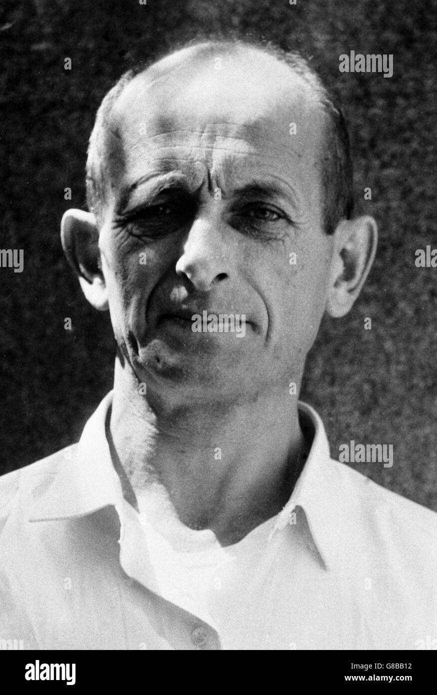 Adolf Eichmann, ancien colonel Gestapo et commandant du camp de concentration. Banque D'Images