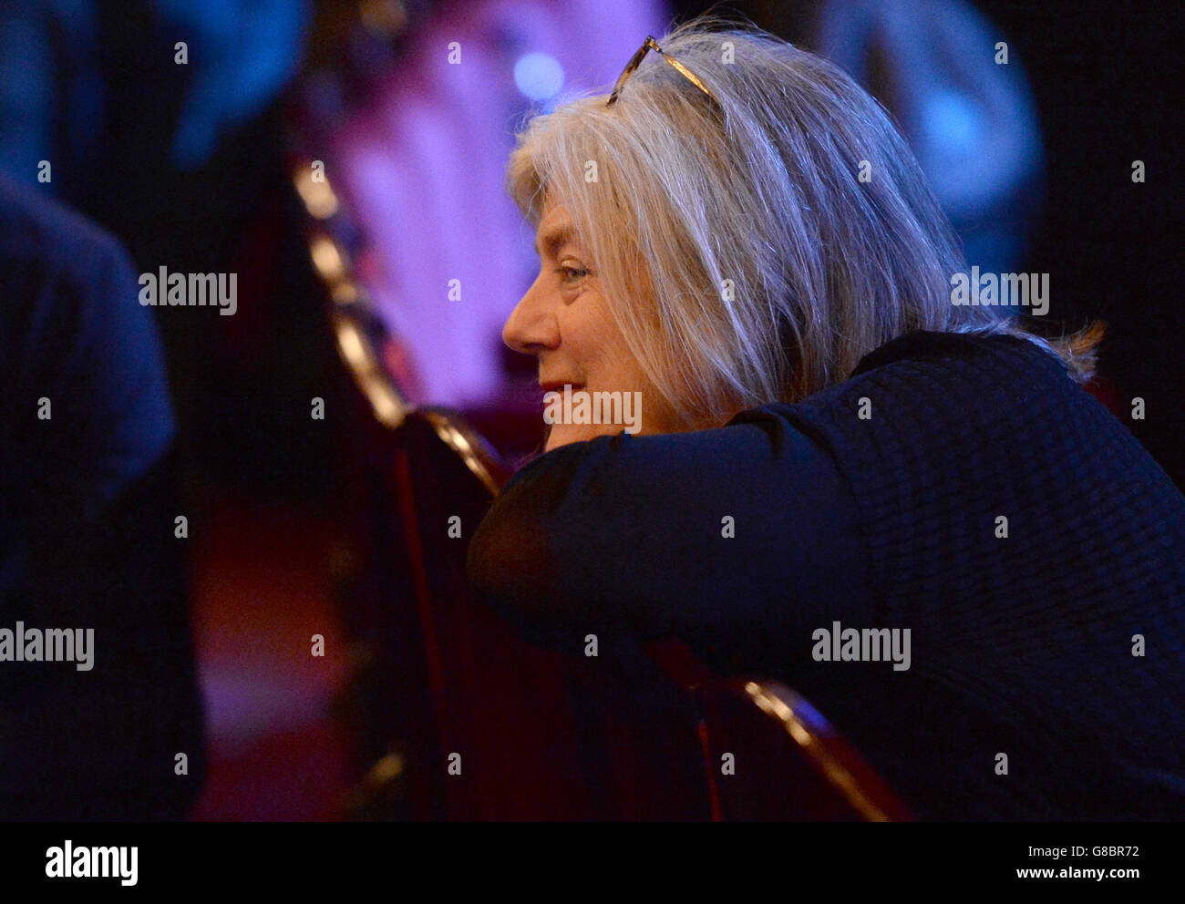 Sylvia Addison lors de la répétition du gala des Miserables pour le 30e anniversaire de Save the Children qui s'est tenu au Queen's Theatre de Londres Banque D'Images