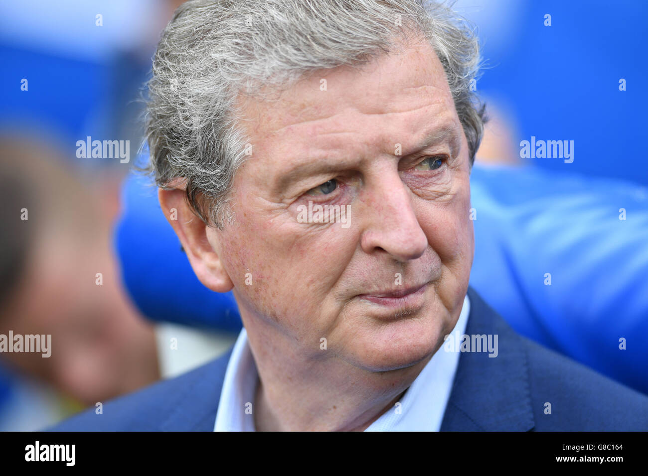 Angleterre Football Manager Roy Hodgson illustré pendant le jeu avec le pays de Galles à l'Euro 2016 au Stade Bollaert-Delelis à Lens, France. Banque D'Images